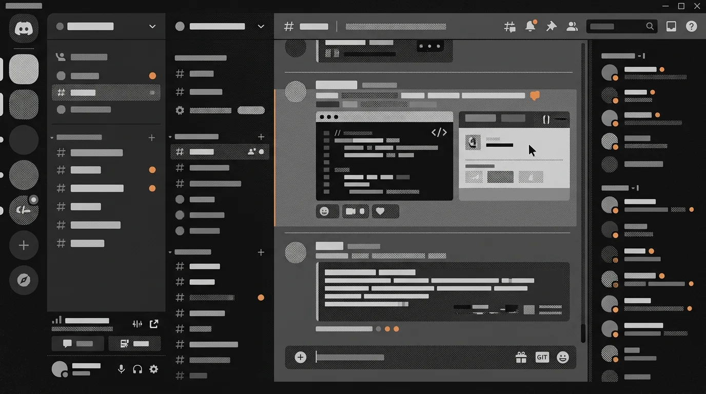 Discord thread 作为多 agent 操作台的示意图